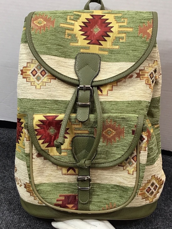 Handbags - Southwestern Patterned tapestry chenille Women's Backpack Purse NWOT